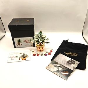 Art Form Fine Collectibles #392 Let It‎ Snow Metal Christmas Tree Trinket Box